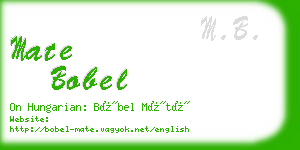 mate bobel business card